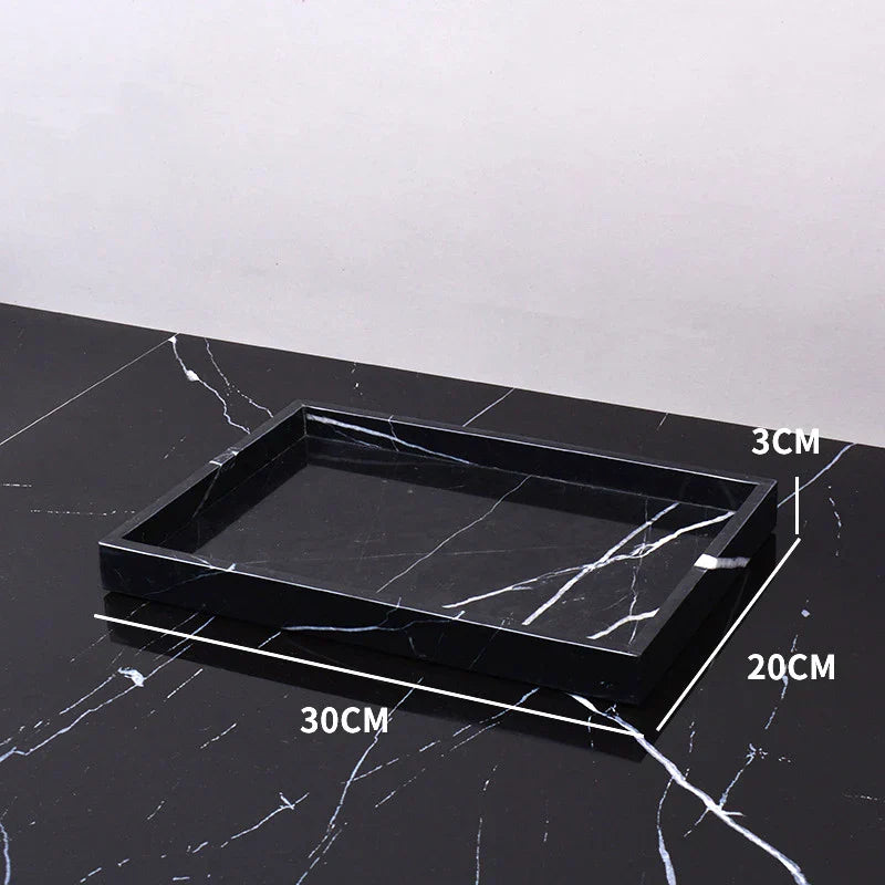 DecorBites™ Marble Tray: Aromatherapy Diffuser & Candle Holder Tray