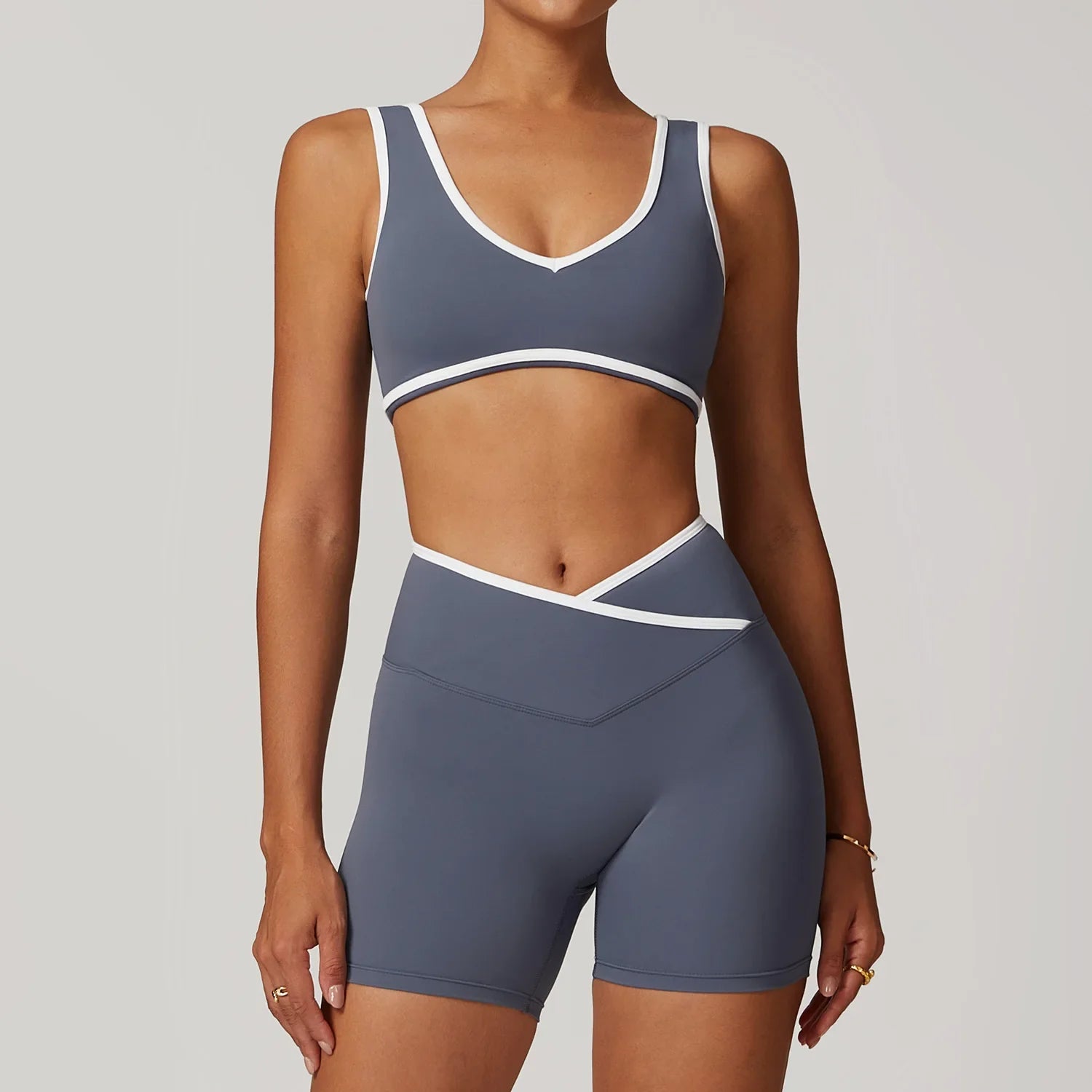 Yoga Set 2 Pieces Workout Outfits Fitness Sportswear Gym Tracksuit High Waist Leggings Sports Bra Athletic Wear Women Clothes