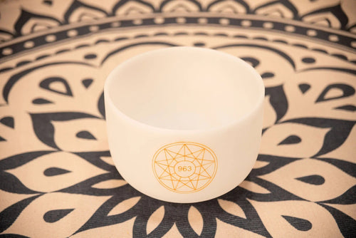 10" Solfeggio Crystal Singing Bowl, 963 Hz, Note B4