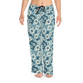 Soft Blue Floral Pajama Pants - Lightweight Loungewear - DipaliZ